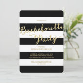 Glitter en Glam | Uitnodiging Bachelorette (Staand voorkant)