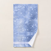 Glitter en glans patroon Blauw ID671 Bad Handdoek (Handdoek)