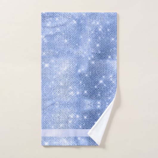 Glitter en glans patroon Blauw ID671 Bad Handdoek (Handdoek)