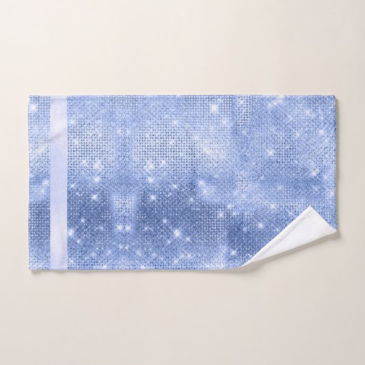 Glitter en glans patroon Blauw ID671 Bad Handdoek (Handdoek)