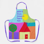 Glitter en Glue enz. Funny Crafting Schort (Voorkant)