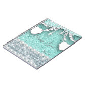 Glitter en Harten Bling Monogram Naam 2024 Notitieboek (Linkerzijde)