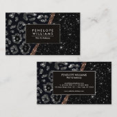 Glitter en Leopard Print Visitekaartje (Voorkant / Achterkant)