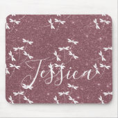 Glitter en libellen gepersonaliseerd muismat (Voorkant)