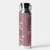 Glitter en libellen gepersonaliseerd  waterfles (Achterkant)