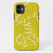 Glitter en libellen gepersonaliseerde Hoesje-Mate  Case-Mate iPhone Case (Achterkant)
