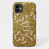 Glitter en libellen gepersonaliseerde Hoesje-Mate  Case-Mate iPhone Case (Achterkant)