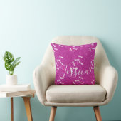 Glitter en libellen gepersonaliseerde kussensloop kussen (Stoel)