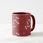 Glitter en libellen gepersonaliseerde mok (Voorkant rechts)