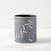 Glitter en libellen gepersonaliseerde mok (Midden)