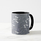 Glitter en libellen gepersonaliseerde mok (Voorkant rechts)