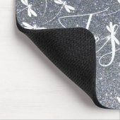 Glitter en libellen gepersonaliseerde muismat (Hoek)