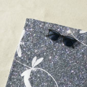 Glitter en libellen gepersonaliseerde strandhanddo strandlaken (In situ)