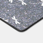 Glitter en libellen op maat bureaumat (Hoek)