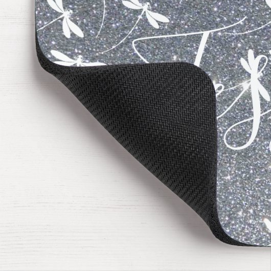 Glitter en libellen op maat gemaakt muispad muismat (Hoek)
