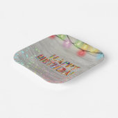 Glitter en Lights Happy Birthday Papieren Bordje (Gebogen)
