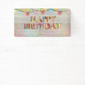 Glitter en Lights Happy Birthday Spandoek (Insitu)