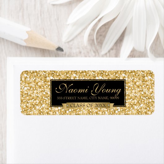 Glitter en lint etiket (Insitu)