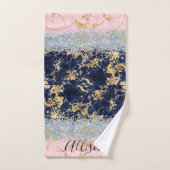Glitter en marmer gepersonaliseerd  bad handdoek (Handdoek)