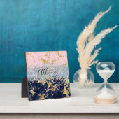 Glitter en marmer gepersonaliseerd  fotoplaat (Insitu)