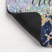 Glitter en marmer gepersonaliseerd  muismat (Hoek)