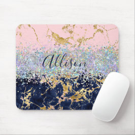 Glitter en marmer gepersonaliseerd  muismat