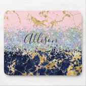 Glitter en marmer gepersonaliseerd  muismat (Voorkant)