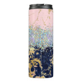 Glitter en marmer gepersonaliseerd  thermosbeker (Achterkant)