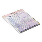 Glitter- en marmer-gepersonaliseerde dagplanner notitieblok (Schuin)