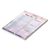 Glitter- en marmer-gepersonaliseerde dagplanner notitieblok (Linkerzijde)