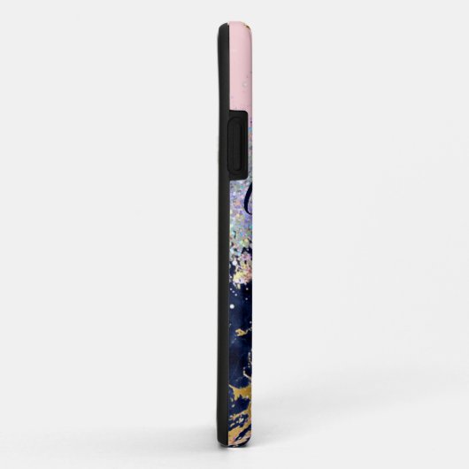 Glitter en marmer op maat Case-Mate iPhone case (Achterkant/rechts)