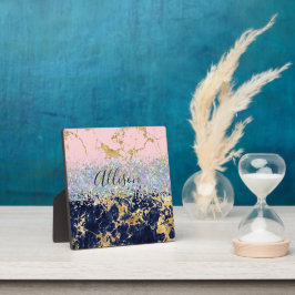 Glitter en marmer op maat fotoplaat