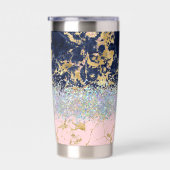 Glitter en marmer op maat geïsoleerde drinkbeker (Rechts)
