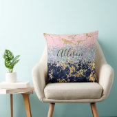 Glitter en marmer op maat kussen (Stoel)