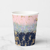 Glitter en marmer op maat papieren bekers (Rechts)