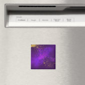 Glitter en Paarse Galaxy Magnet (Insitu (Vaatwasser))