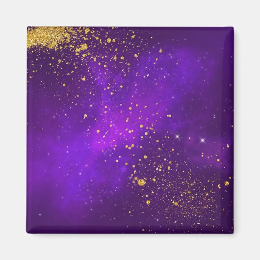Glitter en Paarse Galaxy Magnet (Voorkant)