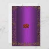 Glitter en Paarse kerst Kaart (Achterkant)