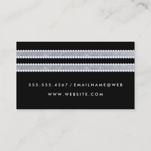 Glitter en Pearls Visitekaartje (Achterkant)