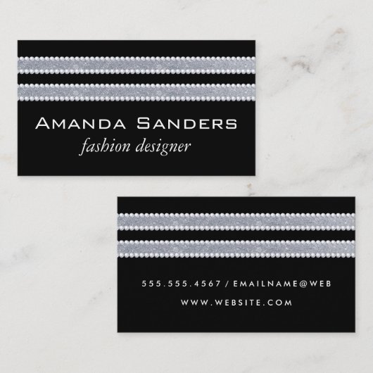 Glitter en Pearls Visitekaartje (Voorkant / Achterkant)