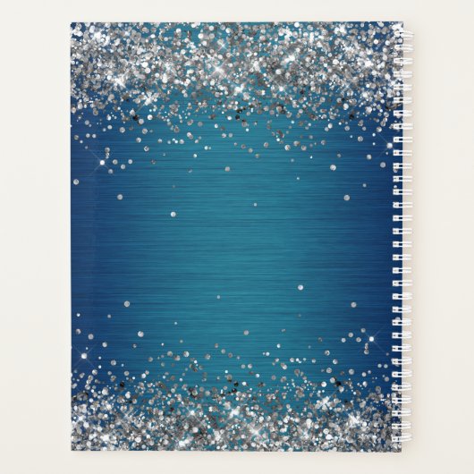 Glitter- en penseelmetalen monogram planner (Achterkant)