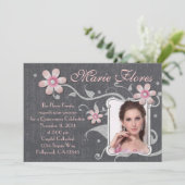 Glitter en Rhinestone Quinceanera Kaart (Staand voorkant)