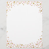 Glitter en roze Confetti Flyer (Voorkant)