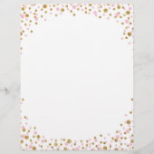 Glitter en roze Confetti Flyer (Achterkant)