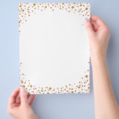 Glitter en roze Confetti Flyer (Hand)