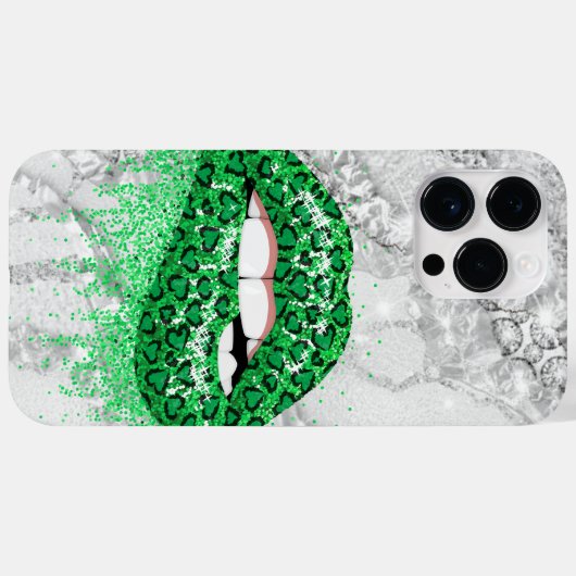 Glitter en Sexy Lips Case-Mate iPhone Case (Achterkant (horizontaal))