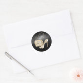 Glitter en Shine Accessoires Black/Gold ID675 Ronde Sticker (Envelop)