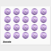 Glitter en Shine Accessoires Violet ID675 Ronde Sticker (Vel)