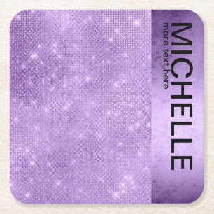 Glitter en Shine Name Violet ID673 Kartonnen Onderzetters