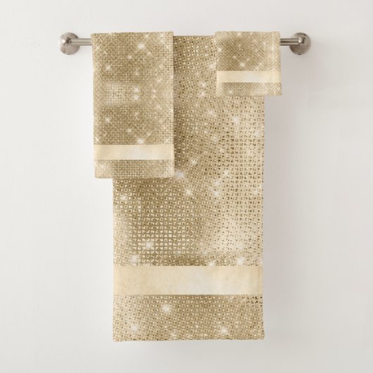 Glitter en Shine Pattern Gold ID671 Bad Handdoek (Insitu)